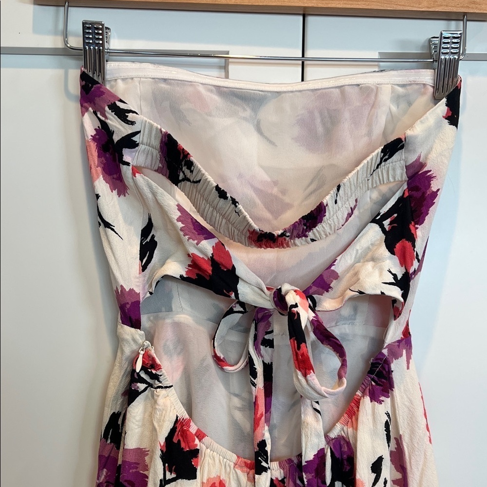 Multicolor Floral Strapless Dress Size S - Picture 4 of 10